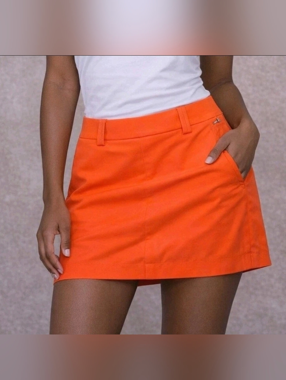 Polo Golf Ralph Lauren Orange Skort Women’s Size 10 Athletic Tennis Golf...